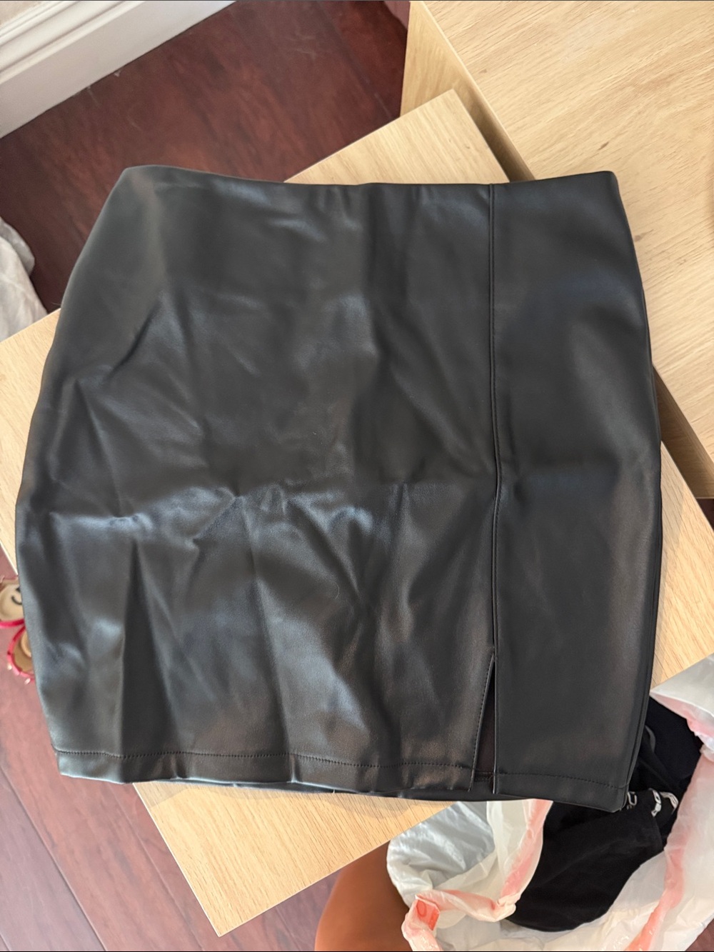Black Faux Leather Mini Skirt - Classic Womens Pencil Skirt